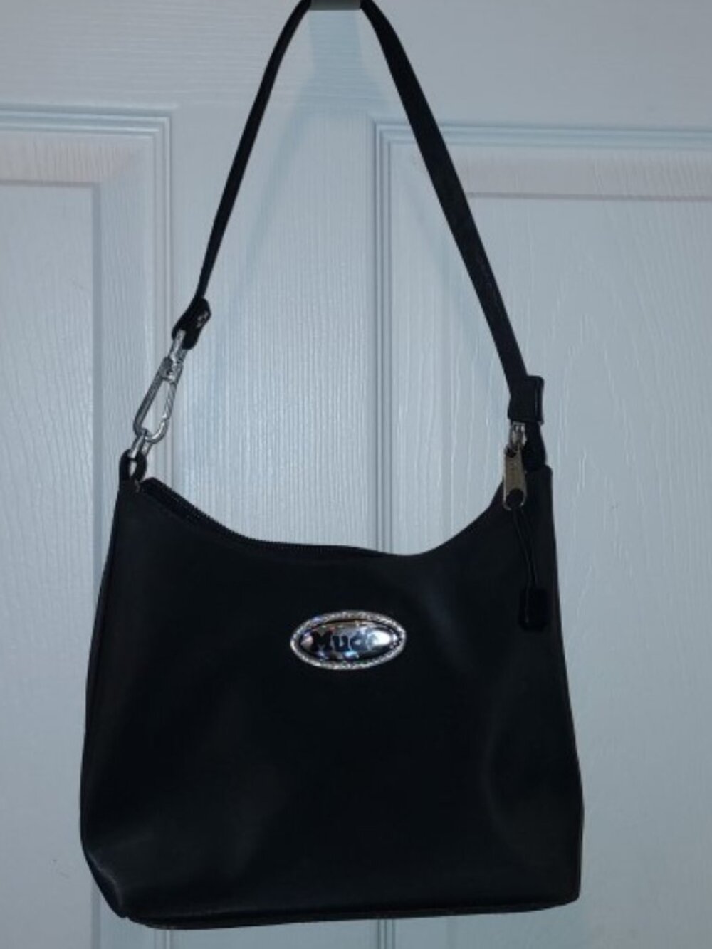 Y2K Vintage 2000 MUDD Hobo Purse Holographic Puffy Patch PVC Vinyl Bag Shoulder